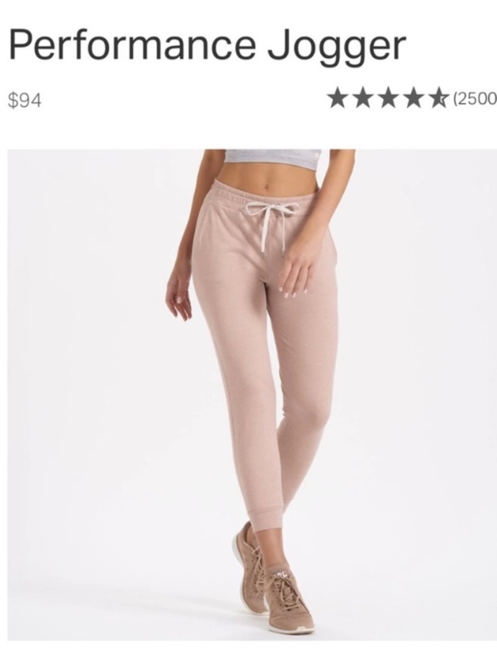 Vuori Performance Joggers Dogwood Heather